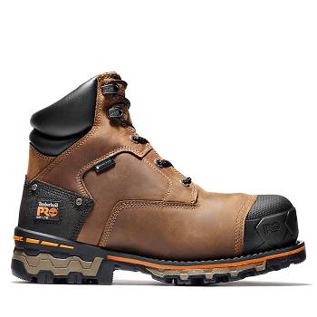 Timberland Férfi PRO Boondock 6" Soft Toe Vízálló Bakancs Barna